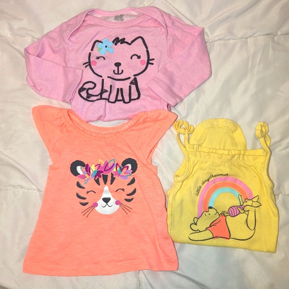6-9 months baby girls top bundle - jumping beans